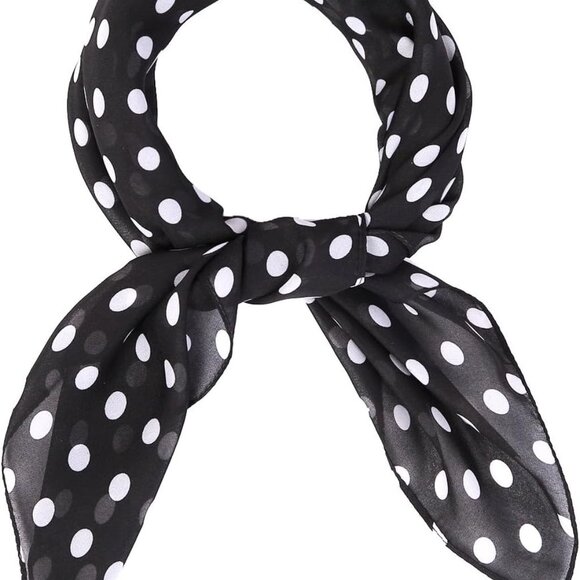 Elegant 27.5-Inch Chiffon Sheer Scarf - Vintage Head Scarf for Modern Women - Picture 1 of 8